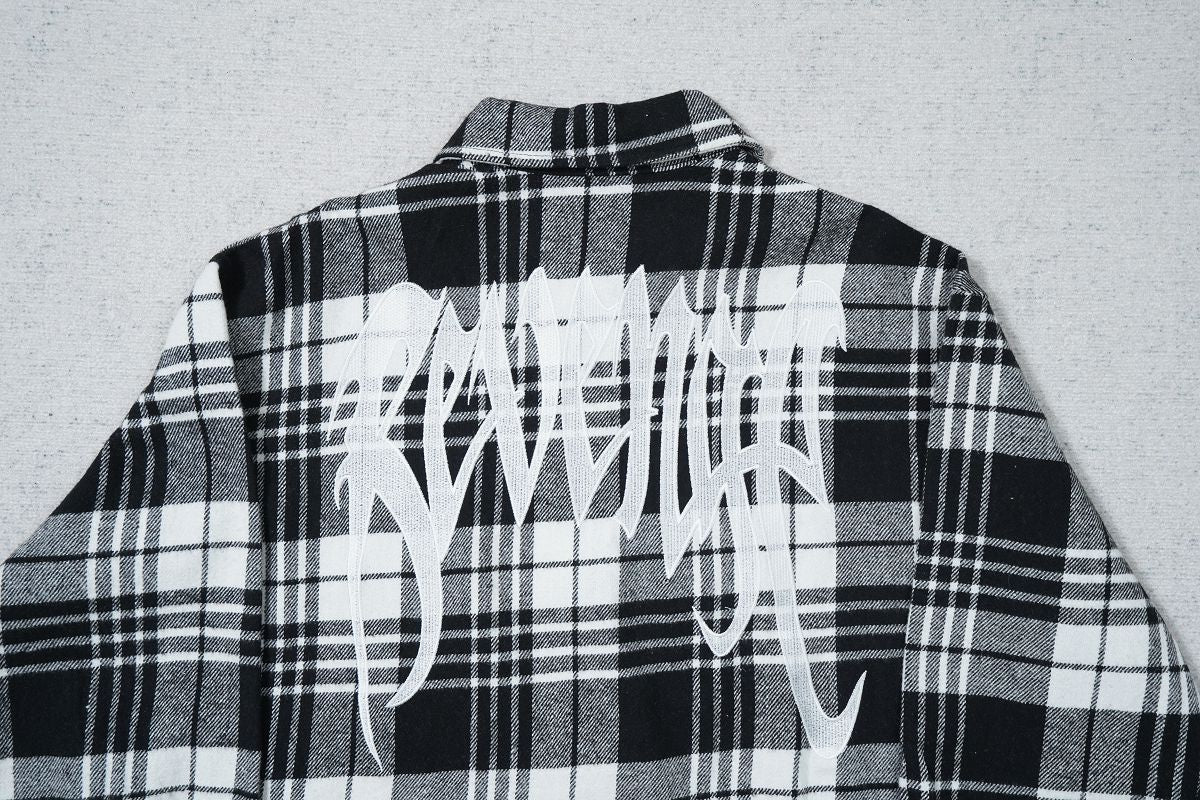 Revenge Embroidered Flannel Shirt