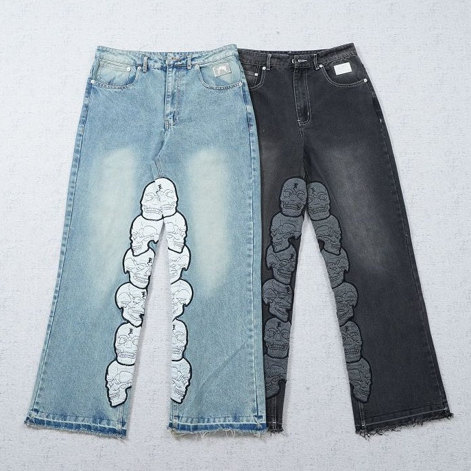 Revenge Skull Patch Denim Pant