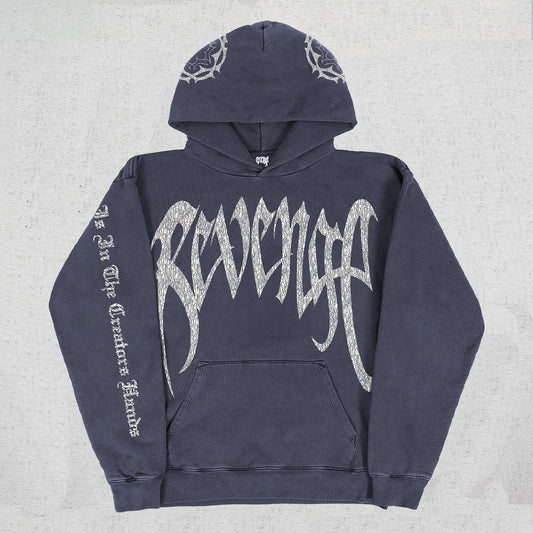 Revenge Distressed Arch Logo Hoodie