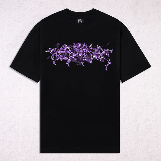 Revenge Purple Lightning Logo Tee