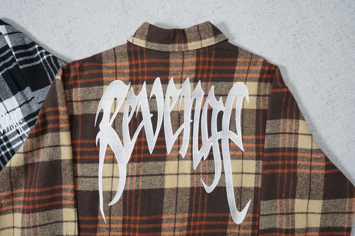 Revenge Embroidered Flannel Shirt